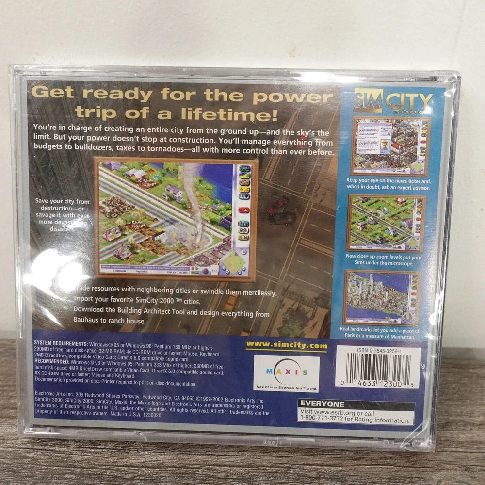 Electronic Arts SimCity 3000 PC Game OS N/A Silver New Sealed Vintage Maxis